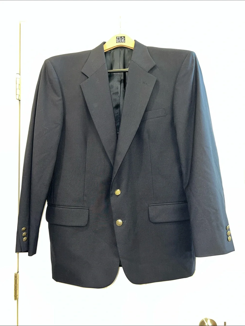 Oscar de la Renta Men's Classic Navy Blazer - Elegant Two-Button Sport Coat
